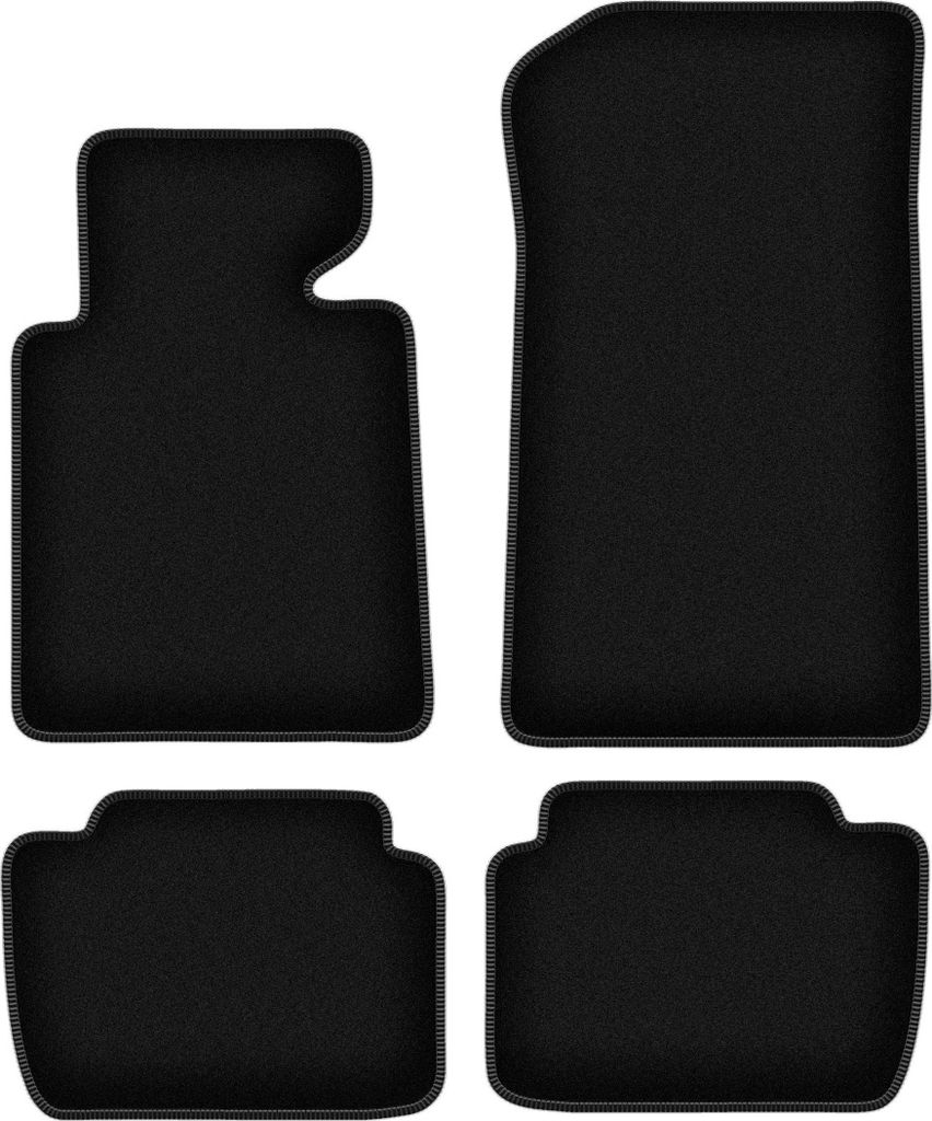 Wielganizator Velours-Autoteppiche – passend für BMW 3 E46 (Kompakt, Coupé, Limousine, Kombi, Touring, Bj. 1998-2007) – schwarz, passgenau, ...