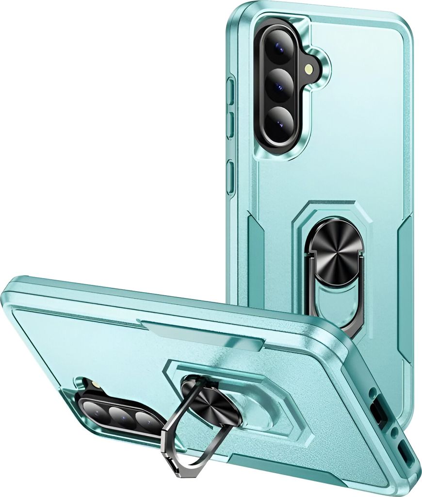 Avizar, Stoßfeste Hülle für Samsung Galaxy A56 mit Ringhalterung, Türkis
