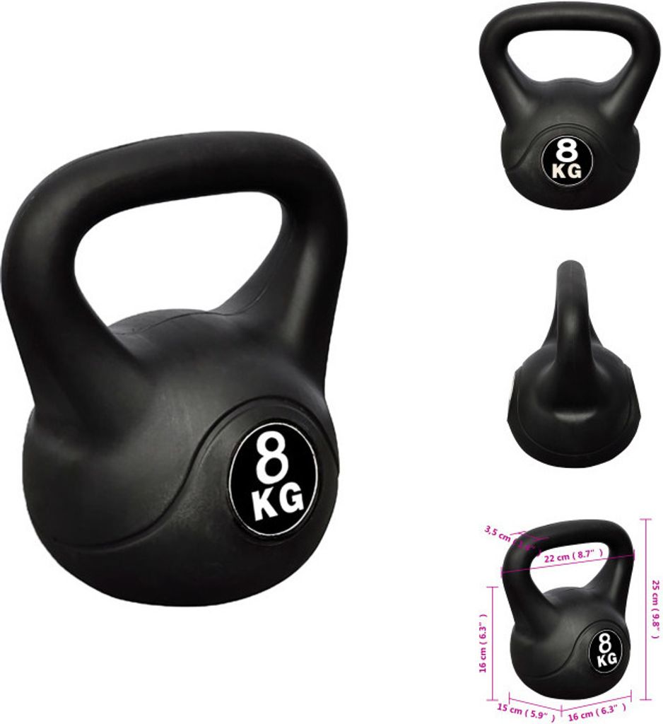 Kettlebell Kugelhantel Trainingshantel Gewicht 8KG - Hanteln & Gewichte