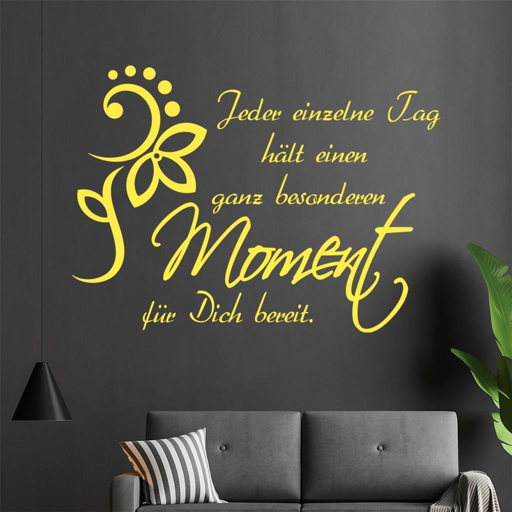 Jeder einzelne Tag... Wandtattoo in 6 Größen - Wandaufkleber Wall Sticker - Dekoration, Küche, Wohnzimmer, Schlafzimmer, Badezimmer