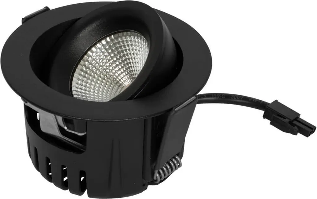 Plafonnier LED Noir 7W Lumière Chaude 3000K - Projecteur Orientable - 4