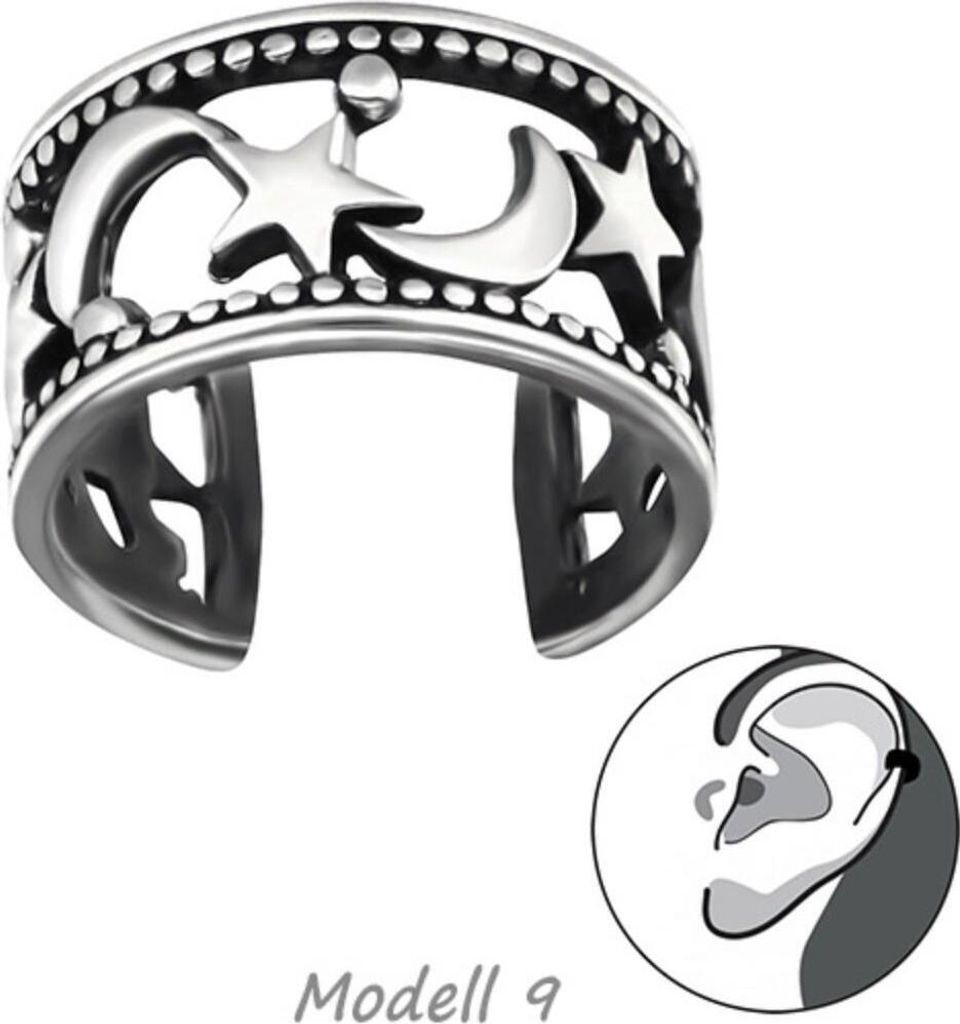 Ohrklemme Silber 925: Ear Cuff Ohrring ohne Loch Modell 9 Produktbild 