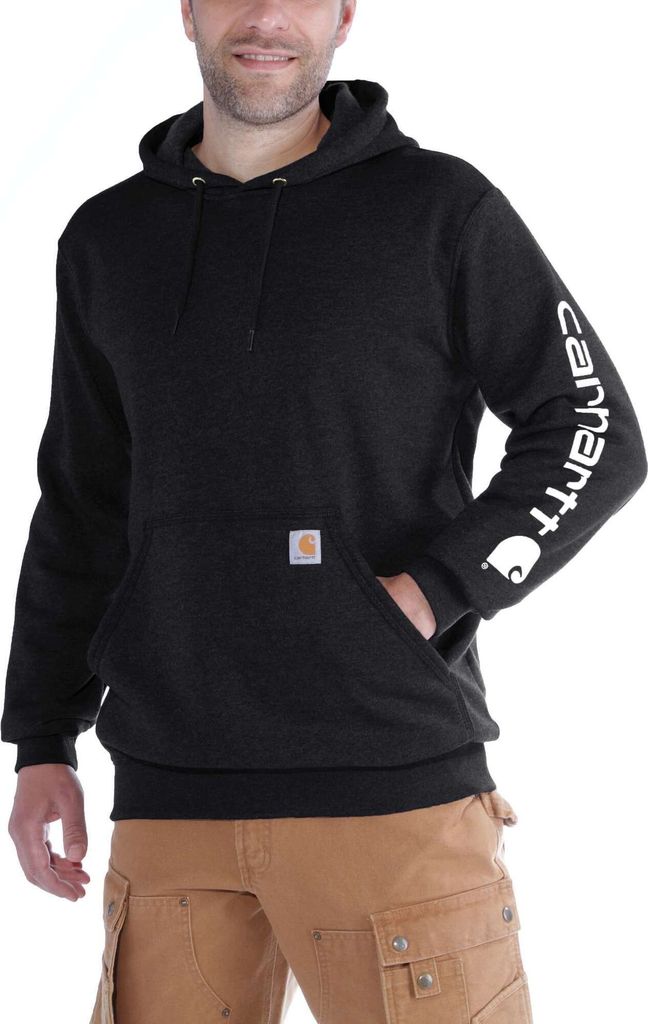 CARHARTT Sleeve Logo Kapuzenpullover Schwarz T.L - Produktbild 