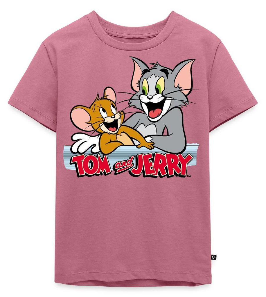 Spreadshirt Tom Und Jerry Fröhliche Freunde Kinder Premium T-Shirt, 134/140 (8 Jahre), Mauve