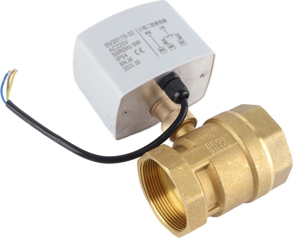 AC220V DN50 2" palcový 2-cestný 3-vodičový mosadzný Obrázok produktu 