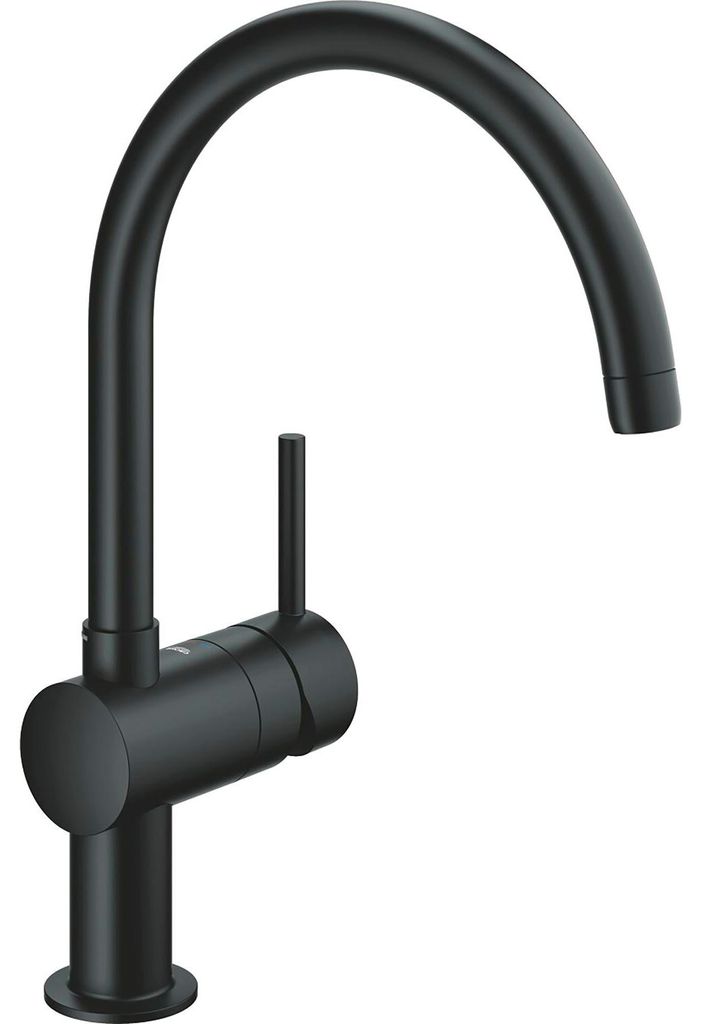 GROHE Minta, Standard, Schwarz, Metall, Hebelgriffe, Produktbild 