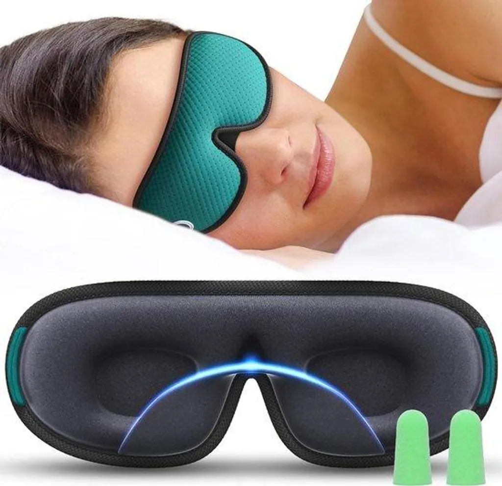 Masque de nuit occultant 3D respirant - Accessoire de repos confort