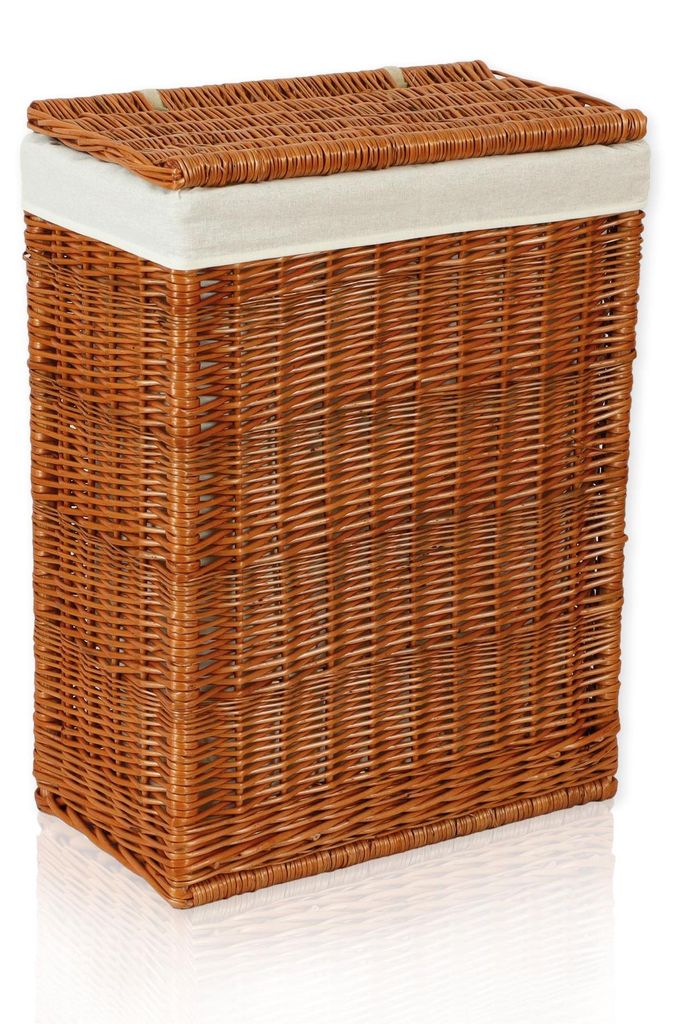 Koš na prádlo z proutí s víkem. Kontejner na prádlo. Box na Obrázek produktu 