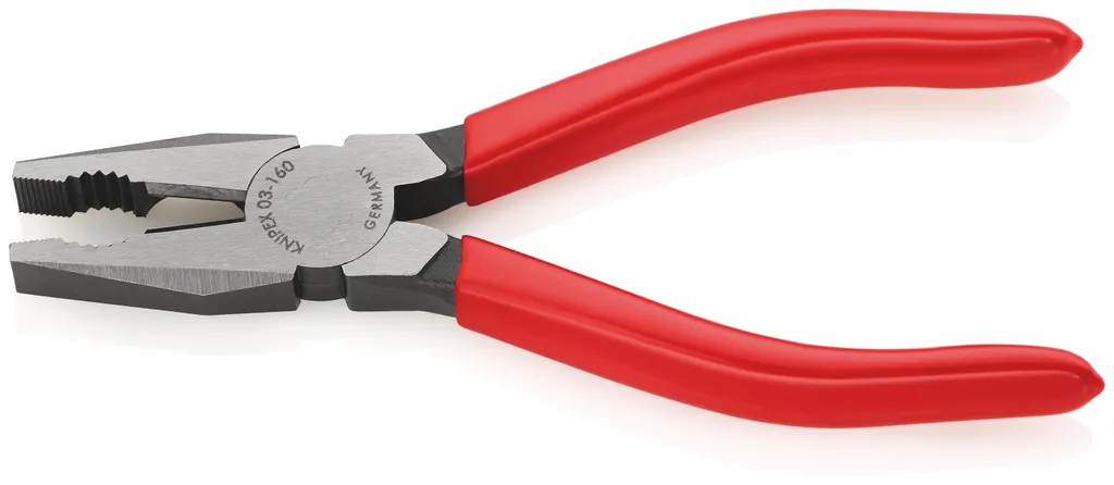 Pinza Universale KNIPEX 160mm 03 02 160 - Acciaio Forgiato e Comfort Grip