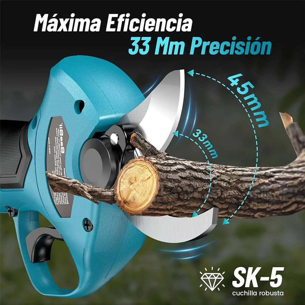 Cisailles électriques légères contre la fatigue : moteur brushless + 20Ah - 4