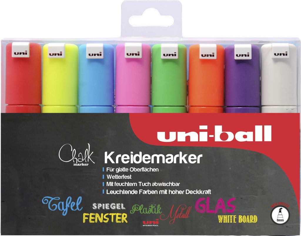 Mitsubishi Marker UNI CHALK MARKER PWE-8K 8x (186408)