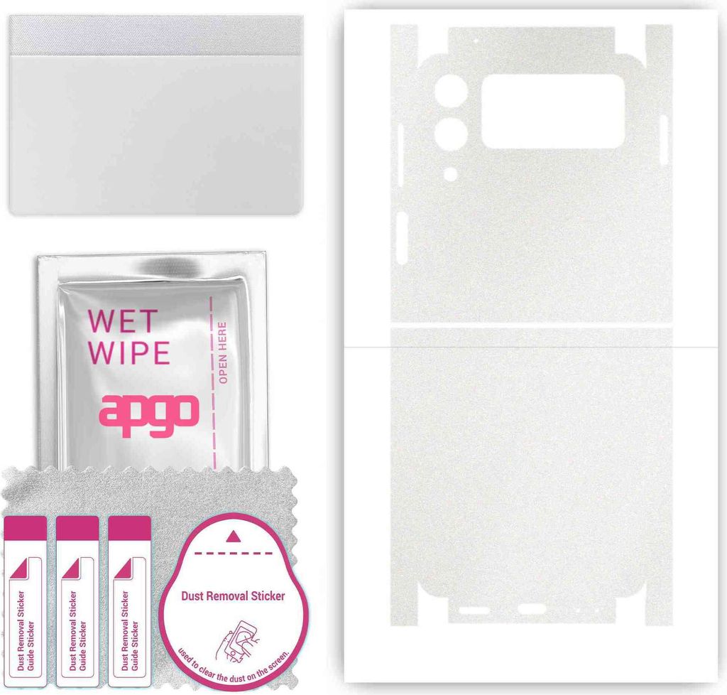 apgo Rückseite + Seiten Schutzfolie, Skin, kompatibel mit Samsung Galaxy Z Flip 3, Hinten Displayschutzfolie aus Vinylfolie, kratzfest, einfache M...