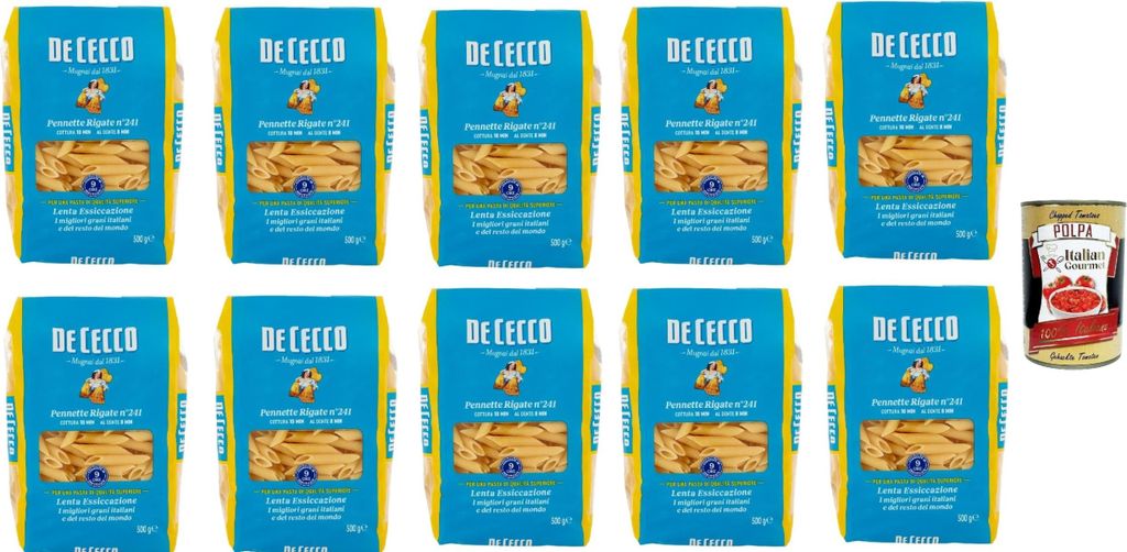 De Cecco Pennette Rigate N°241 100% Italienisch Pasta Produktbild 