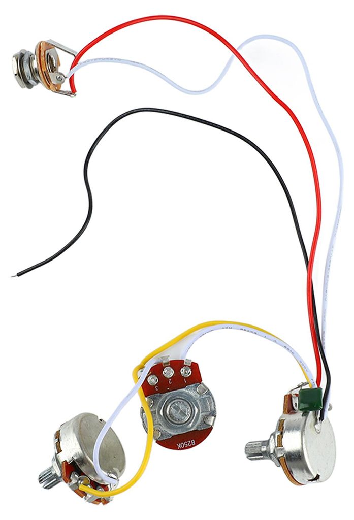 Professioneller Gitarren-Verkabelungssatz, vorverdrahtet, für große E-Gitarren, GU107, 3 cm