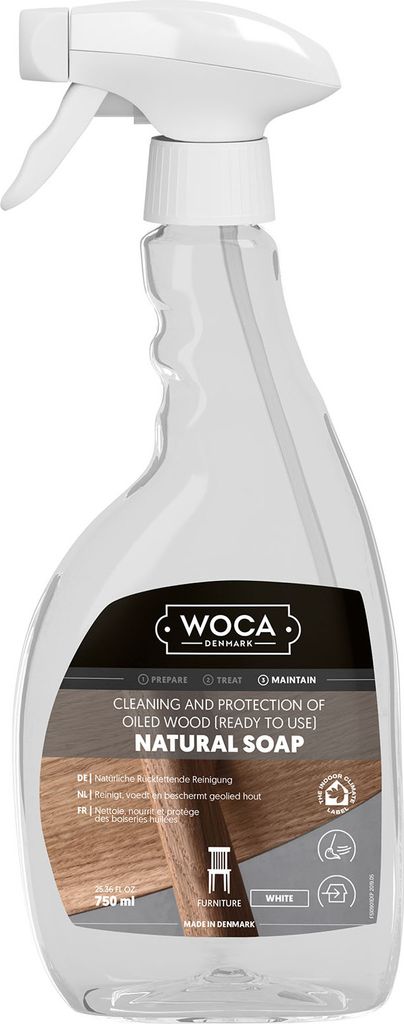 Woca Sprühseife (Holzbodenseife) für geölte und geseifte Holzböden weiß 0,75 L