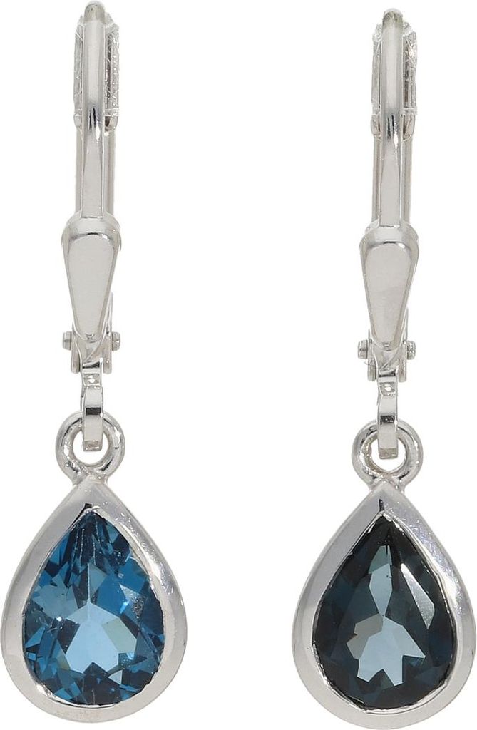Damen Ohrhänger 925 Silber Topas London Blue JL10-06-2495