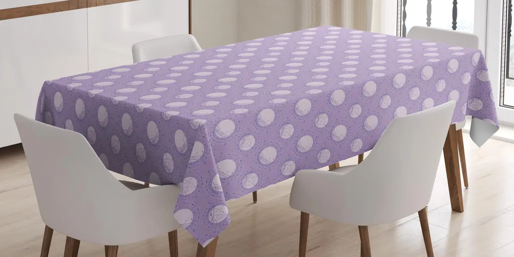 Tovaglia Rettangolare Zodiaco Abakuhaus 140x240 cm Lavanda Chic