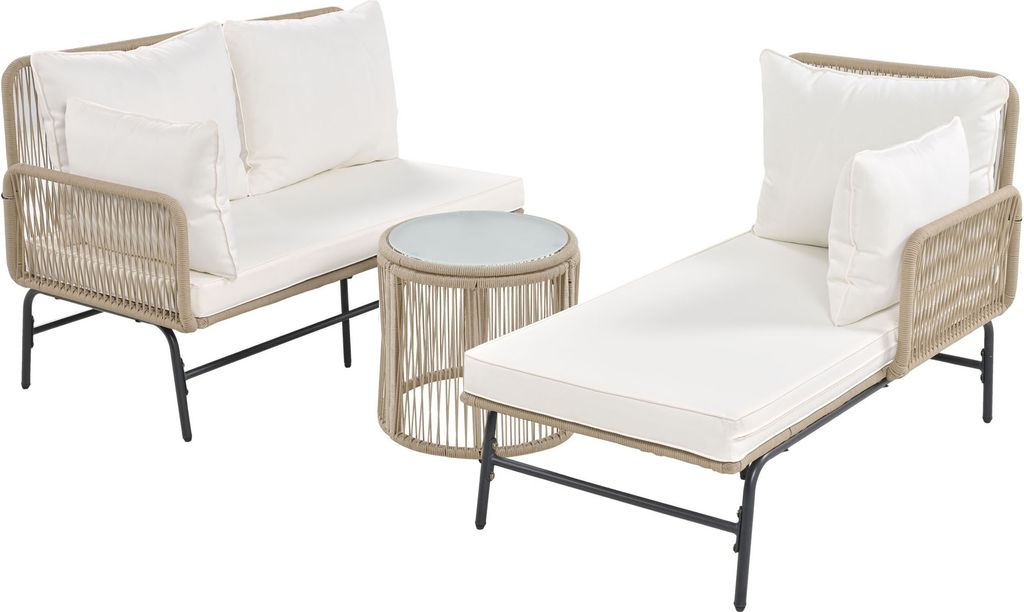 Merax Gartenlounge-Set 6-Sitzer Gartenmöbel mit gewebtem Produktbild 8