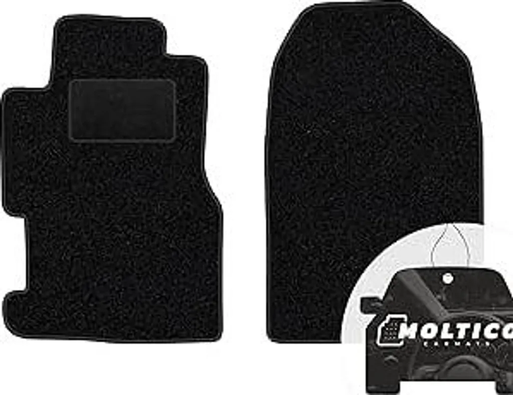 moto-MOLTICO Tappetini anteriori per auto Velours Tappetini per auto neri Set di tappetini 2 pezzi adatto per Honda HR-V II 2013-2021