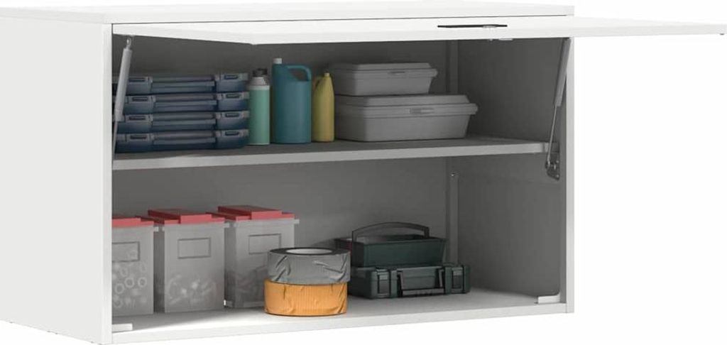 Eleganter Möbel Wandschrank für die Garage mit Gasdrucklift-Tür Weiß - CJG689033 - Kommoden