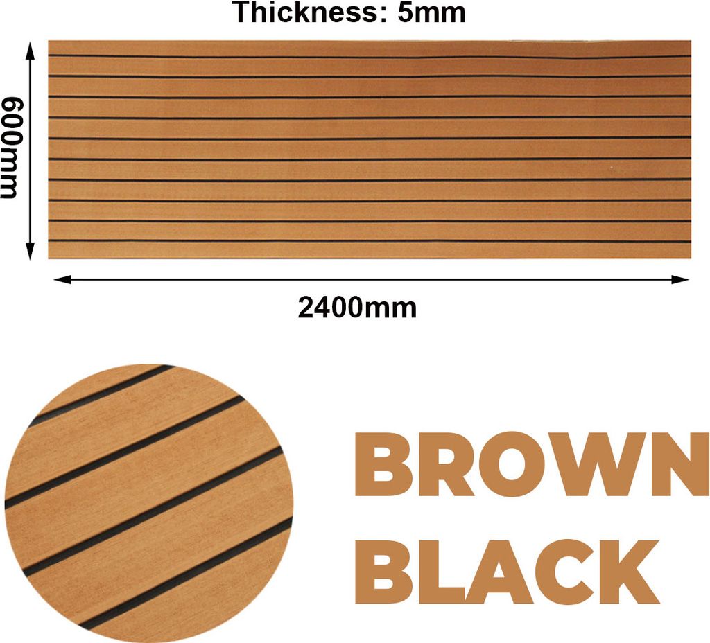 Teak EVA Schaum Bodenbelag Yacht Boot Selbstklebend Matte Produktbild 