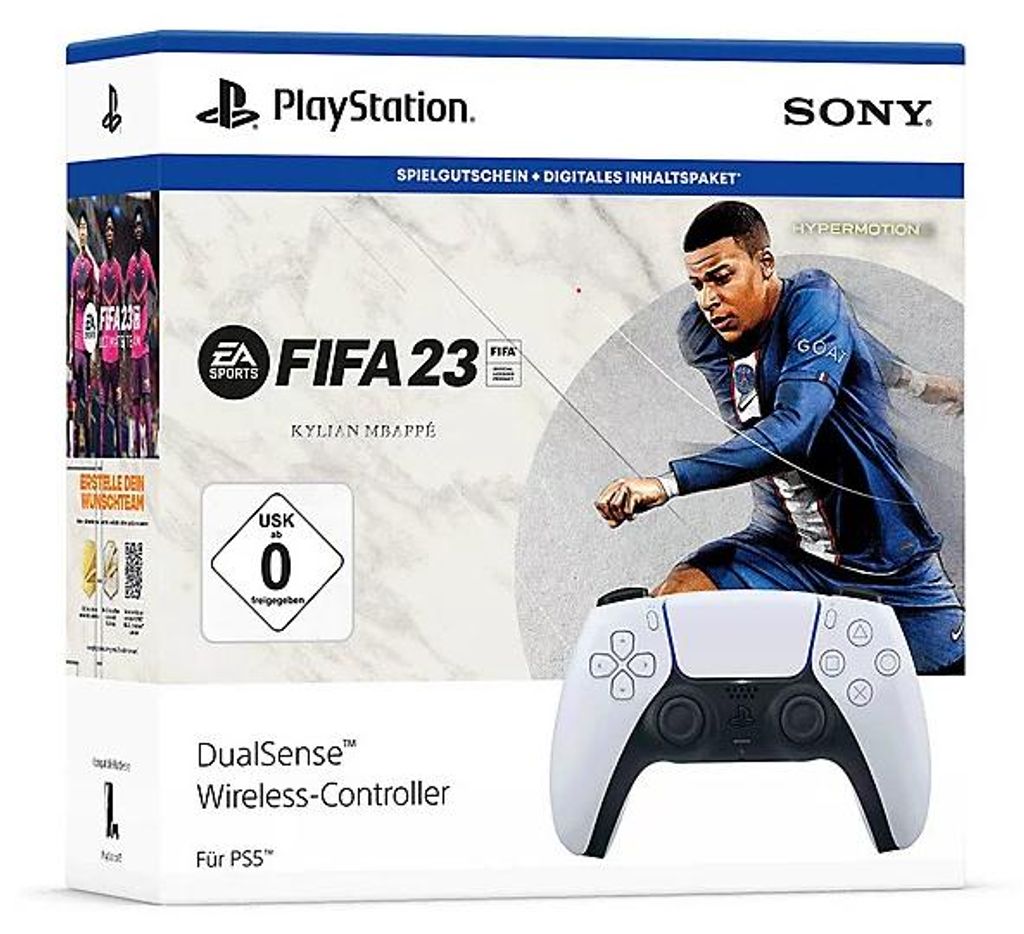 Sony SON PS5 + FIFA23 Voucher, Gamepad, PlayStation 5, Produktbild 