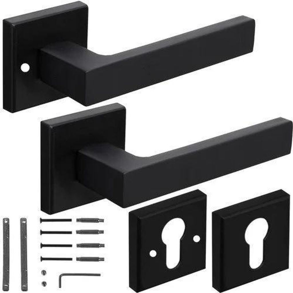 Türklinke Türgriff Rosettengarnitur Schwarz Matt Loft Produktbild 