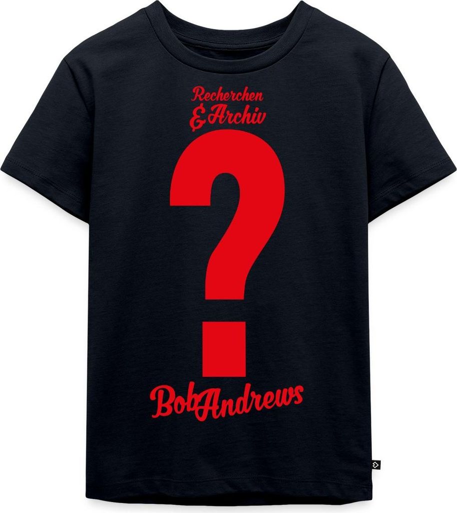 Spreadshirt Die Drei Fragezeichen Bob Andrews Kostüm Karneval Kinder Premium T-Shirt, 122/128 (6 Jahre), Navy