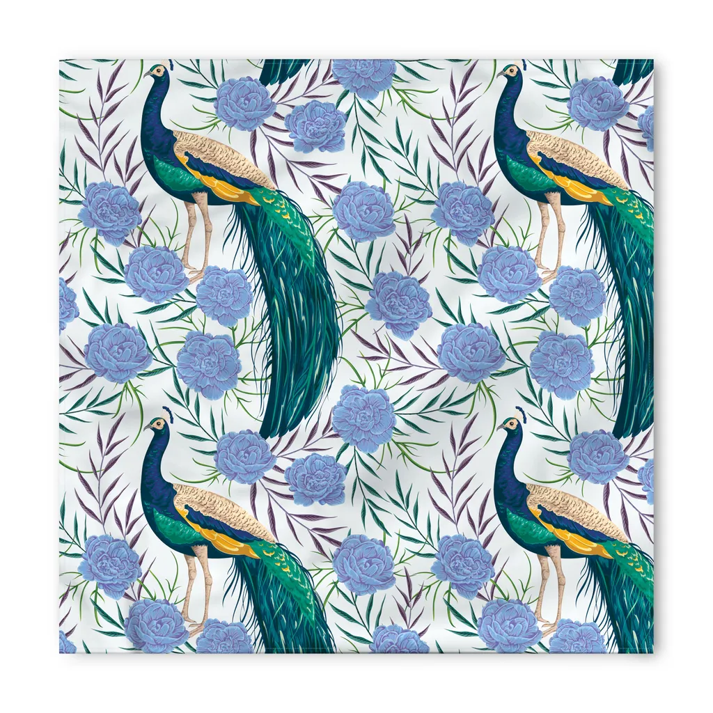 ABAKUHAUS Bandana Cani/Gatti 55cm | Pavone Vintage Multicolore - 3