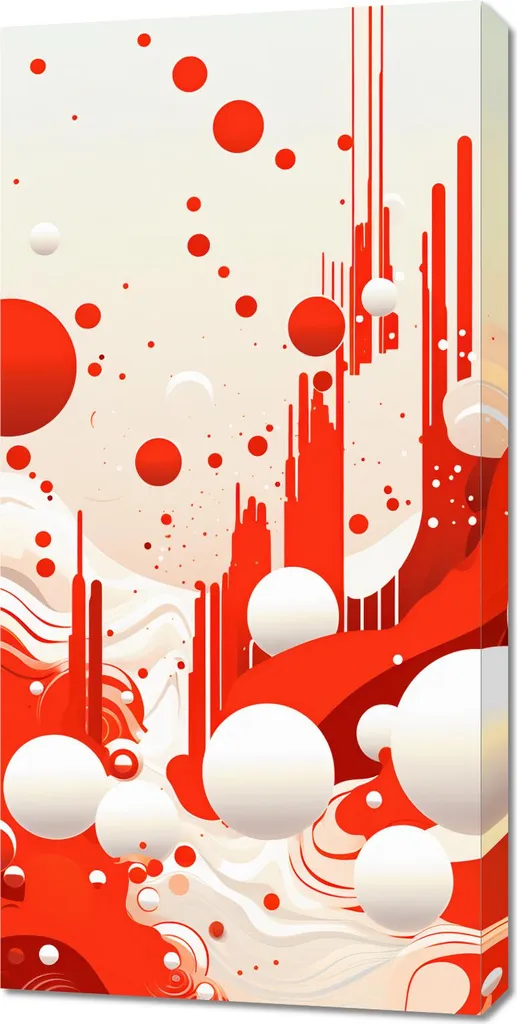 Quadro 50x100 cm Vibrazioni Rosso Sangue - Arte Astratta Materica Shop