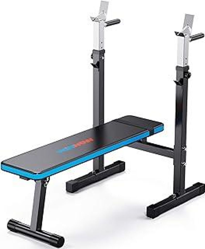 WINNOW Verstellbare Hantelbank mit Dip-Station Klappbare Schwerlast Gewichtheben Bank Heimtraining Fitnessstudio Multifunktion Trainingsbank