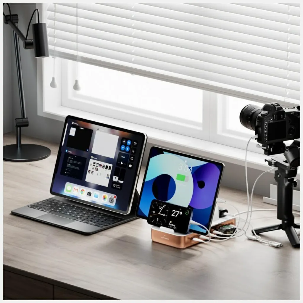 Station de recharge 4Smarts Multi-Dispositifs avec Charge Rapide USB - 9
