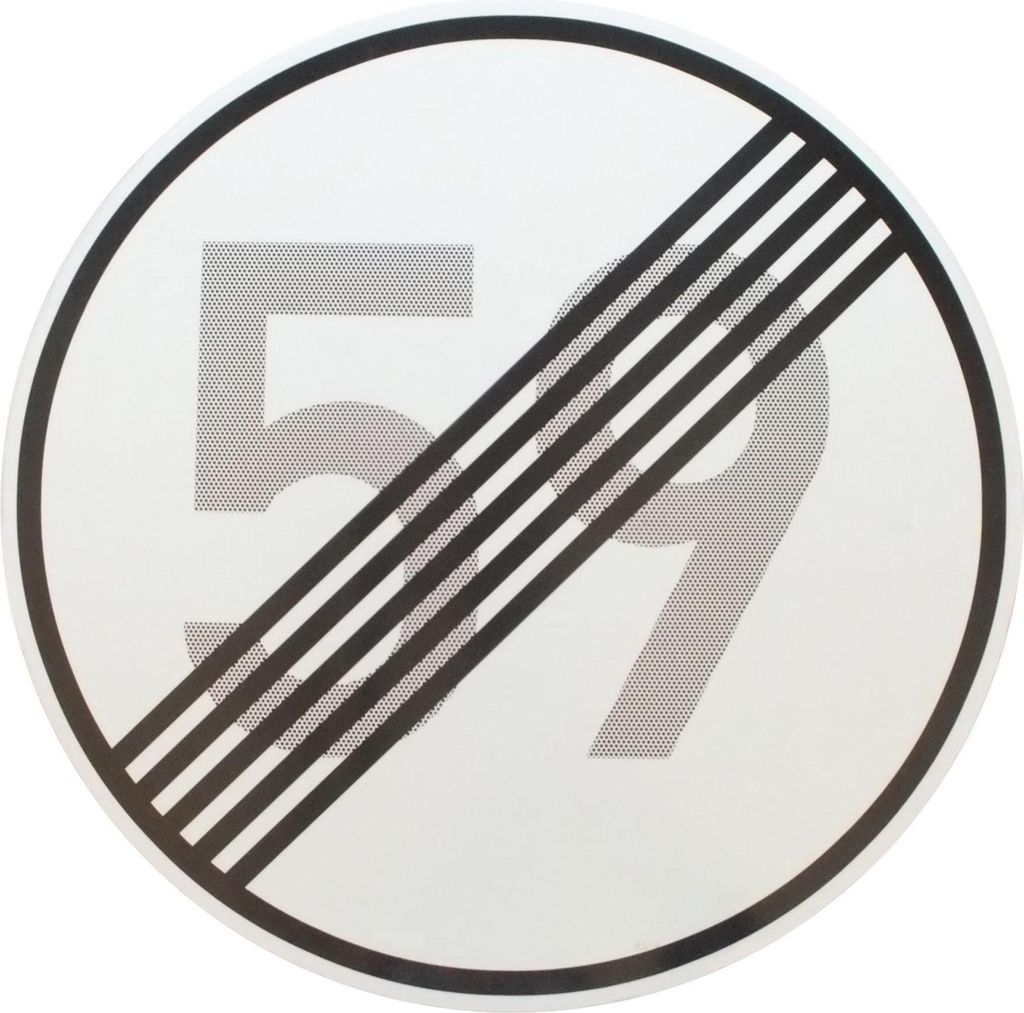 ORIGINAL VERKEHRSZEICHEN Nr. 282 mit Zahlenkombination ENDE Produktbild 