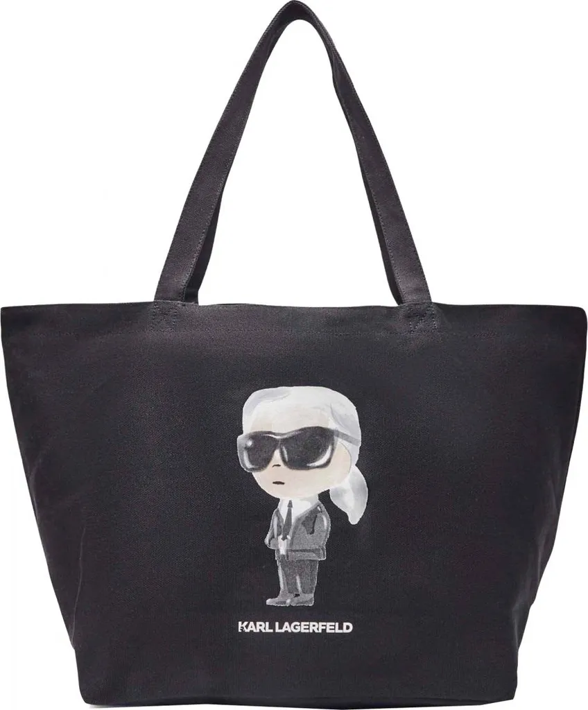 Sac Cabas de Travail Karl Lagerfeld Ikon Aquarelle Noir Shopper Femme
