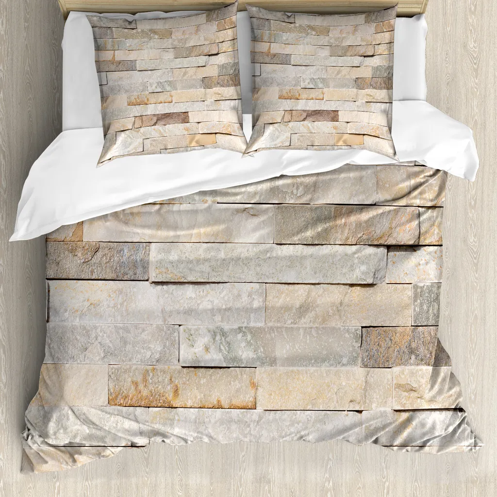 Offerta Copripiumino ABAKUHAUS Avorio Mattoni 200x200 + 2 Federe