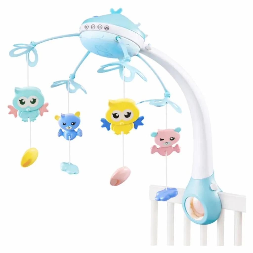 Manège projecteur rose pour endormir bébé facilement avec télécommande - 2