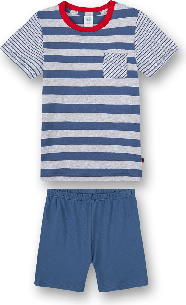 Sanetta Jungen-Schlafanzug kurz blau Ringel 104
