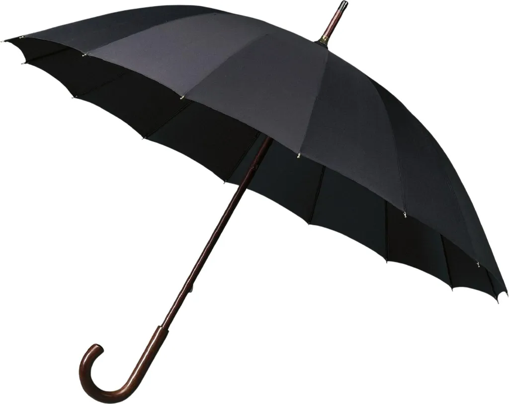 ombrello antivento 103 cm poliestere nero - 1