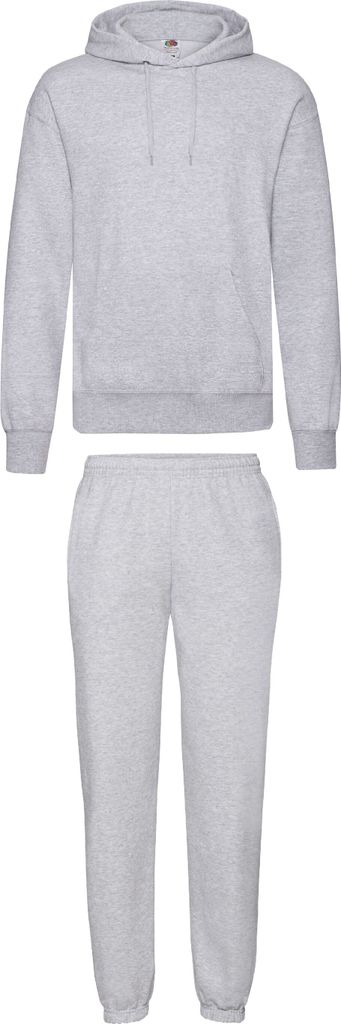 Fruit of the Loom Jogginganzug - Jogginghose & Kapuzensweatshirt, Farbe:grau, Größe:XL