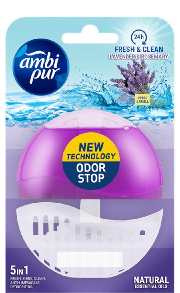 Ambi Pur Toilettenblock-Starter-Set 5-in-1 Lavendel & Produktbild 