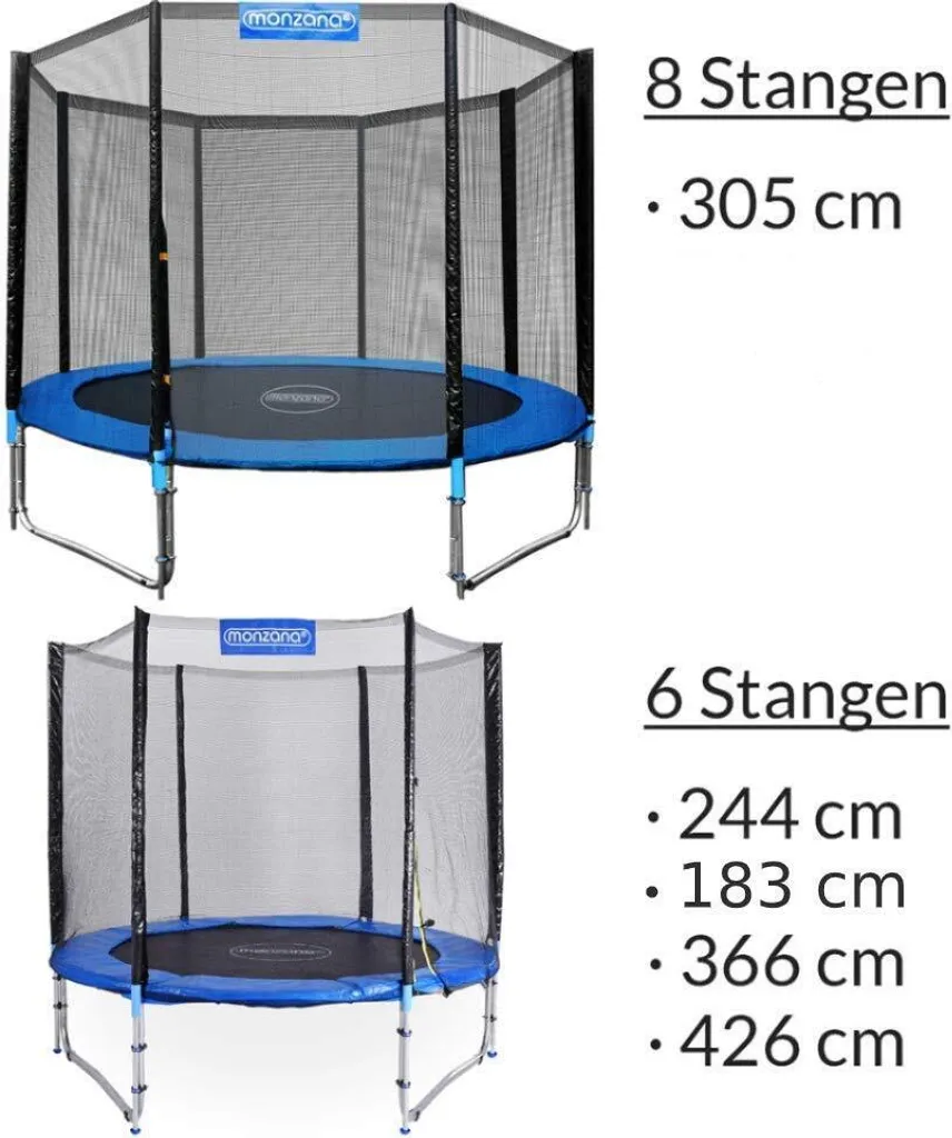 Filet de Protection Trampoline 183 cm Universel pour 6 Barres de Sécurité