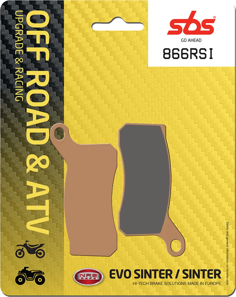 Plaquettes de frein SBS 866RSI racing métal fritté KTM SX 450