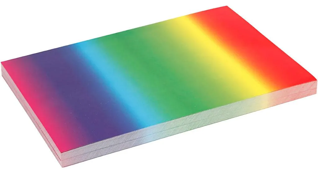 Papier arc-en-ciel 21x30 cm de 100 feuilles pour vos loisirs créatifs