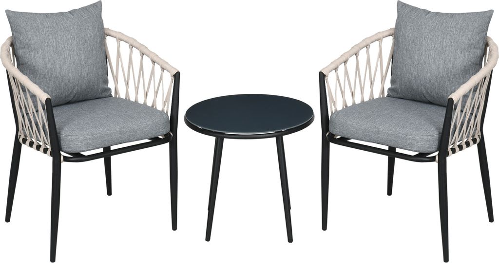 Outsunny 3tlg. Gartenmöbel Set, Garten-Bistroset inkl. 1 Produktbild 