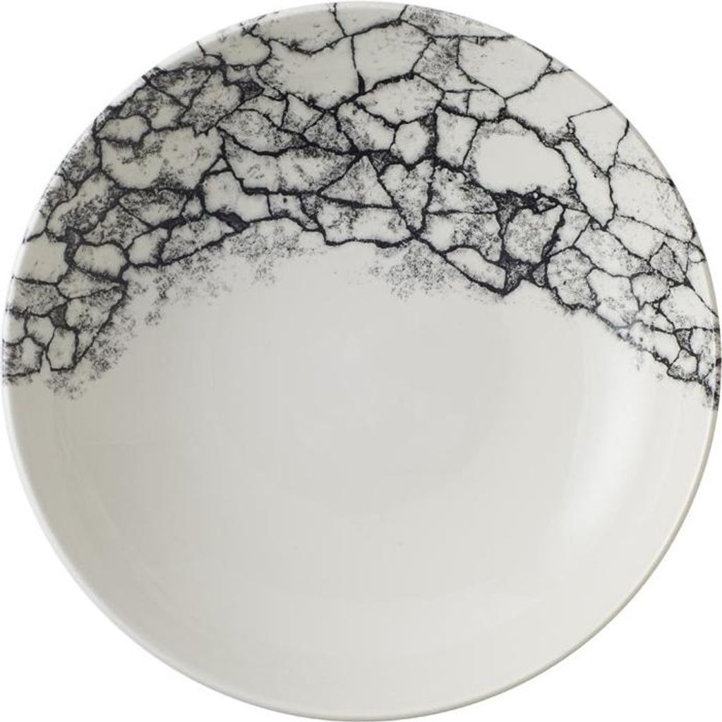 Churchill Kintsugi Accents Quartz Black Evolve Coupe-Schüssel, 248 mm, (12 Stück)