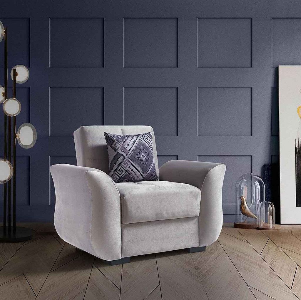 Sessel Relax Textil Weiß Modern Design Luxus JVmoebel