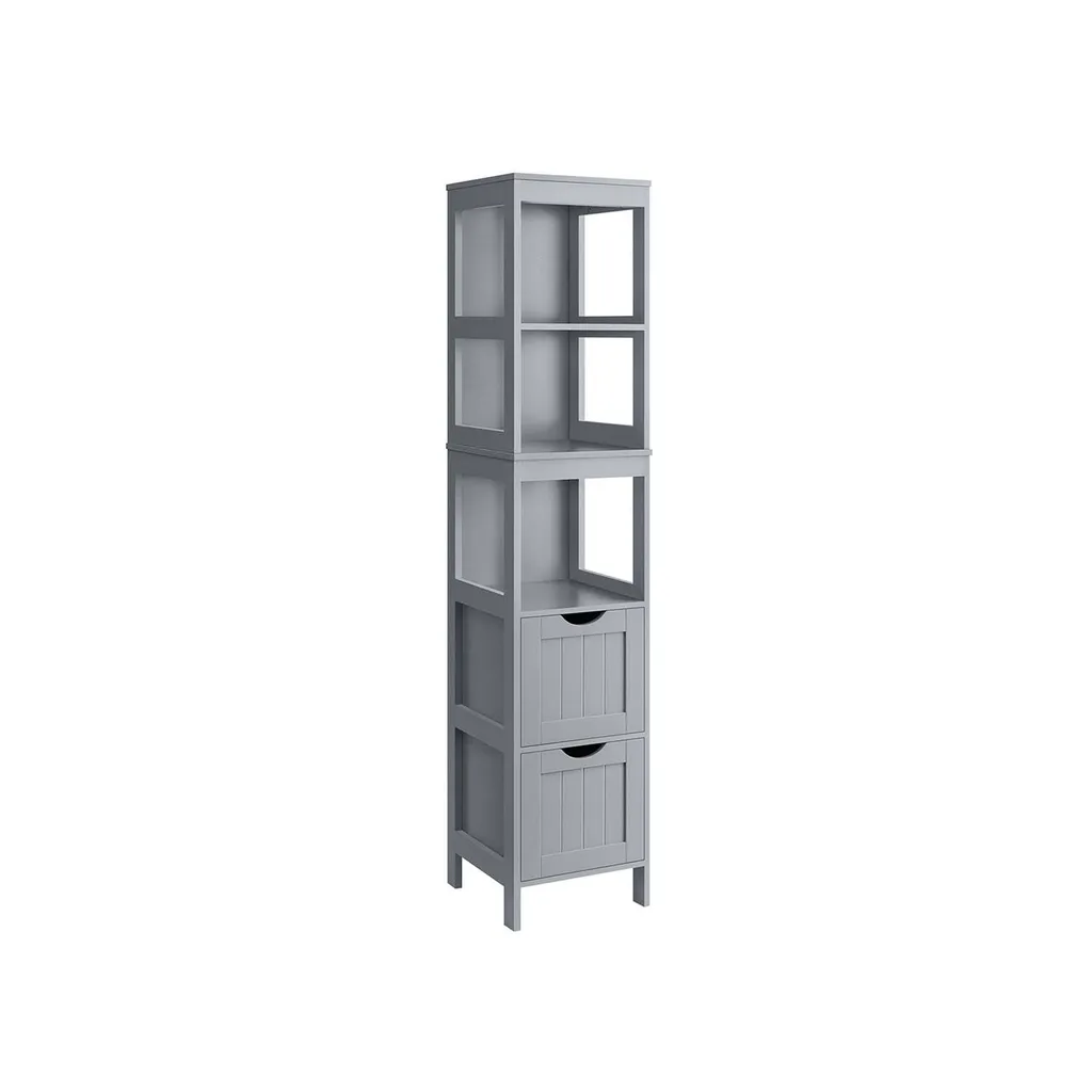 Meuble haut Rootz gris tourterelle 141cm de hauteur et format ultra étroit