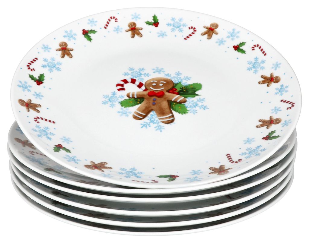 6x Candyman jídelní talíř porcelánový 6 osob jídelní talíř Obrázek produktu 