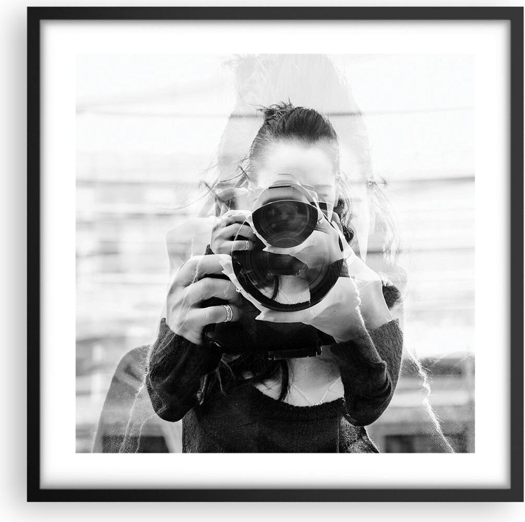Gerahmtes Poster - Schwarzer Rahmen - Fotograf Schwarzweiß Produktbild 