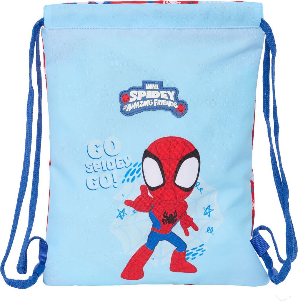 Rucksacktasche mit Bändern Spider-Man Rescue Blau Rot 26 x 34 x 1 cm